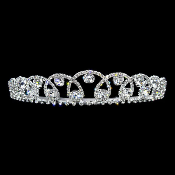 Skip Crystal Rhinestone 1" Silver Tiara Rhinestone Jewelry CorpÂ