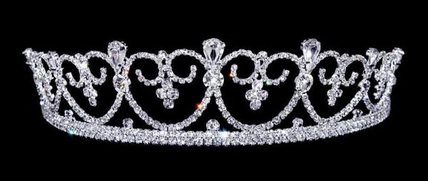 Sophisticated Queen Silver Crystal Rhinestone 2" Tiara Rhinestone Jewelry