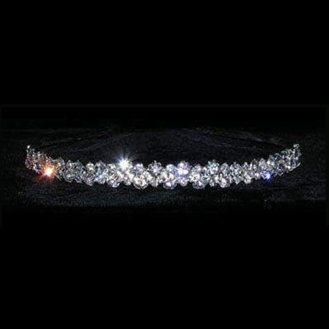 Crystal Rhinestone Alternating Stone Silver Headband Rhinestone Jewelry CorpÂ