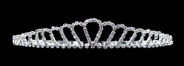 Classic Crystal Rhinestone 1" Silver Tiara Rhinestone Jewelry Corp