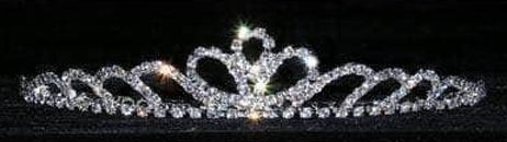 Morning Glory Crystal Rhinestone 1" Silver Tiara Rhinestone Jewelry Corp