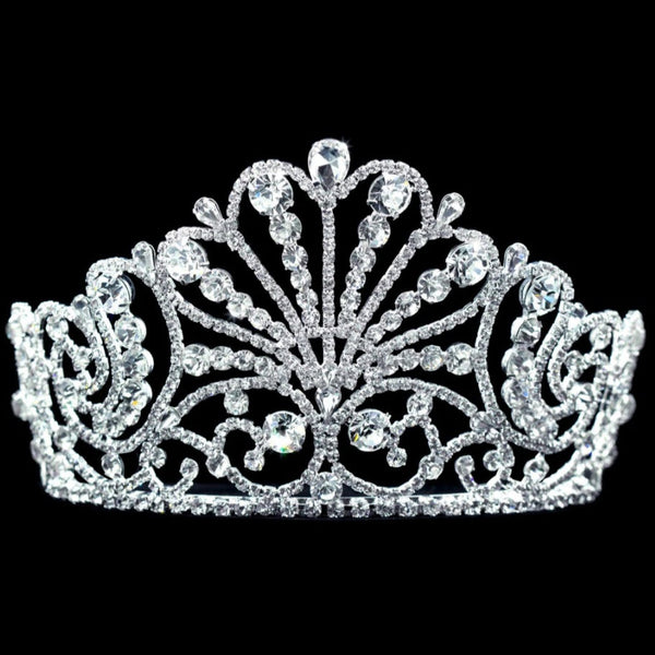 Decadence Clear Crystal Rhinestone 4" Silver Tiara Rhinestone Jewelry Corp