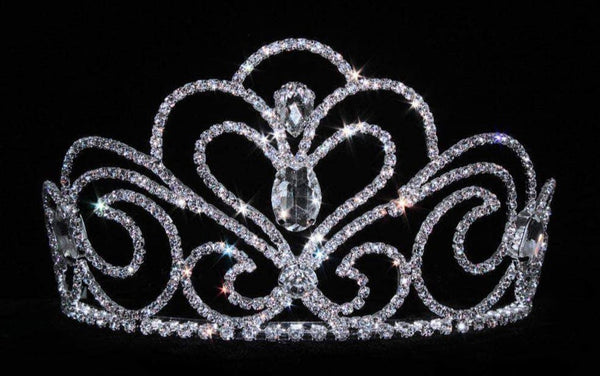 Sky Princess Crystal Rhinestone 3.25" Silver Tiara Rhinestone Jewelry Corp