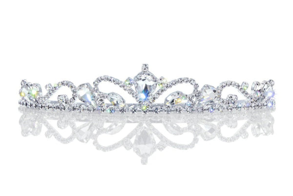 Water Sprite Crystal Rhinestone 1" Silver Tiara Rhinestone Jewelry Corp