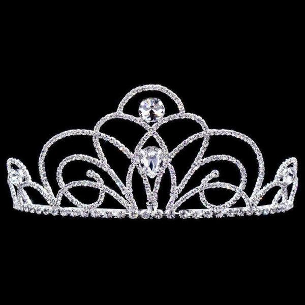 Blooming Twist Crystal Rhinestone 3" Silver Tiara Rhinestone Jewelry Corp