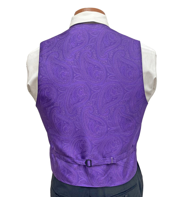Flow 'Dynasty' Men's Fullback Vest and Tie Set - Viola (Purple) FLOW Formals