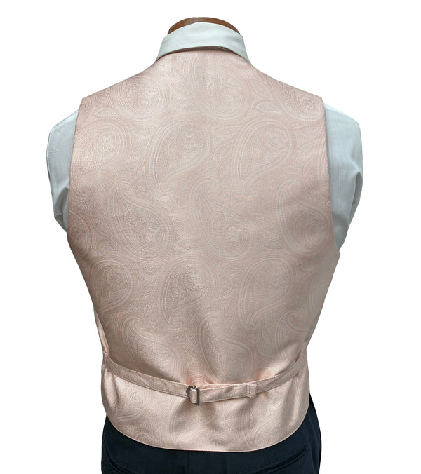 Flow 'Dynasty' Men's Fullback Vest and Tie Set - Blush