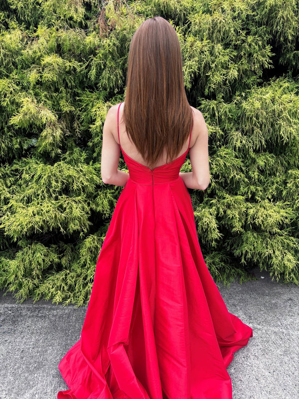 Ava Presley 35738 Red Scoop Neck A-Line Dress Ava Presley