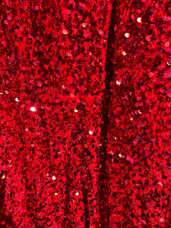 ATHENA PROM 8223 Round Neckline Velvet Sequin Sheath Dress