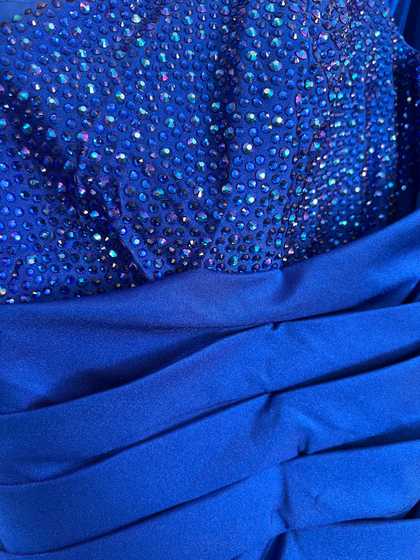 ATHENA PROM 8813 Sweetheart Off Shoulder Shimmer Jersey Column Dress