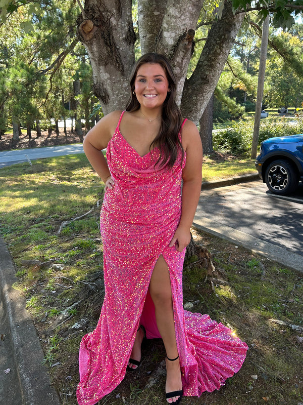 ATHENA PROM 8855 Fitted Sequin Dress