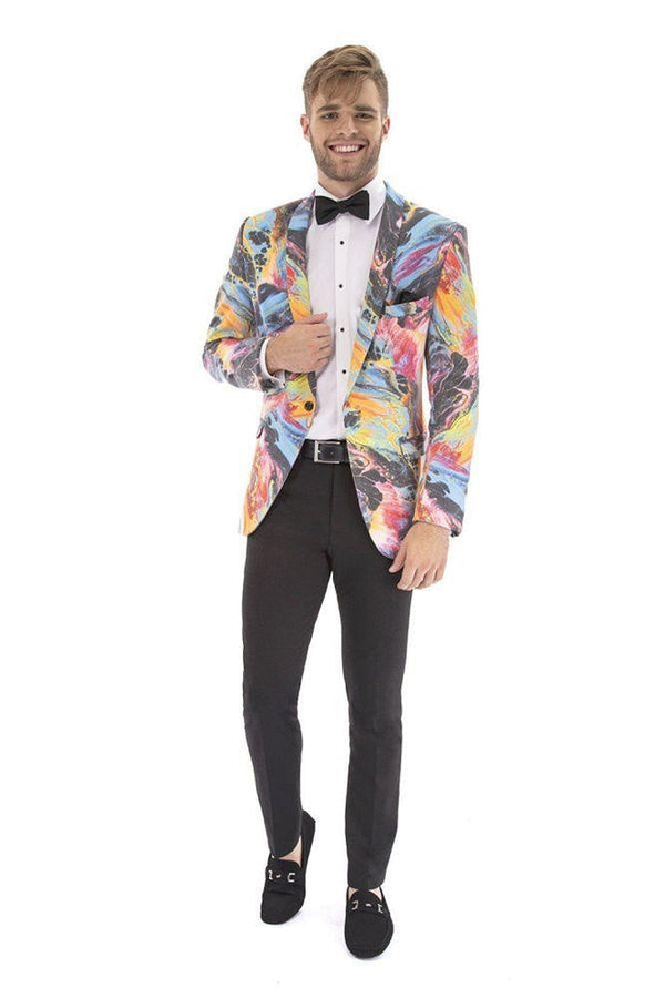 Abstract Garcia Slim Fit Colorful Tuxedo Jacket Milroy's Formal Wear