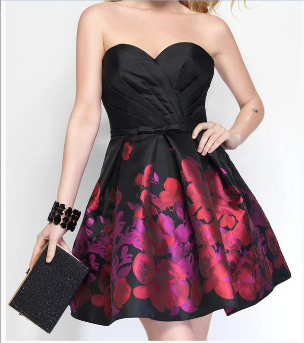 ALYCE Paris 3693 Black Floral Cocktail Dress *FINAL SALE*
