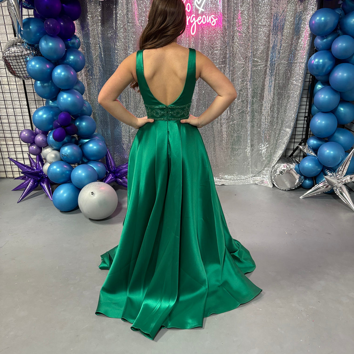 ALYCE Paris 1750 Emerald Green A-Line Dress Formalwear Outlet ALYCE Paris 1750 Emerald Green A-Line Dress Formalwear Outlet
