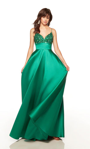 ALYCE Paris 1763 Beaded Mikado A-Line Dress Alyce Paris