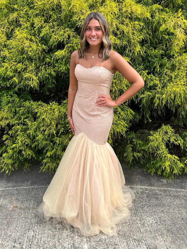 ALYCE Paris 60159 Rose Gold Mermaid Dress Alyce Paris