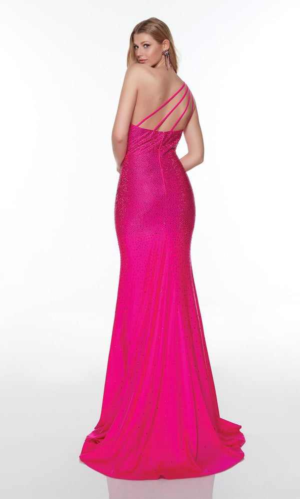 ALYCE Paris 61253 One Shoulder Fitted Jersey Dress Alyce Paris