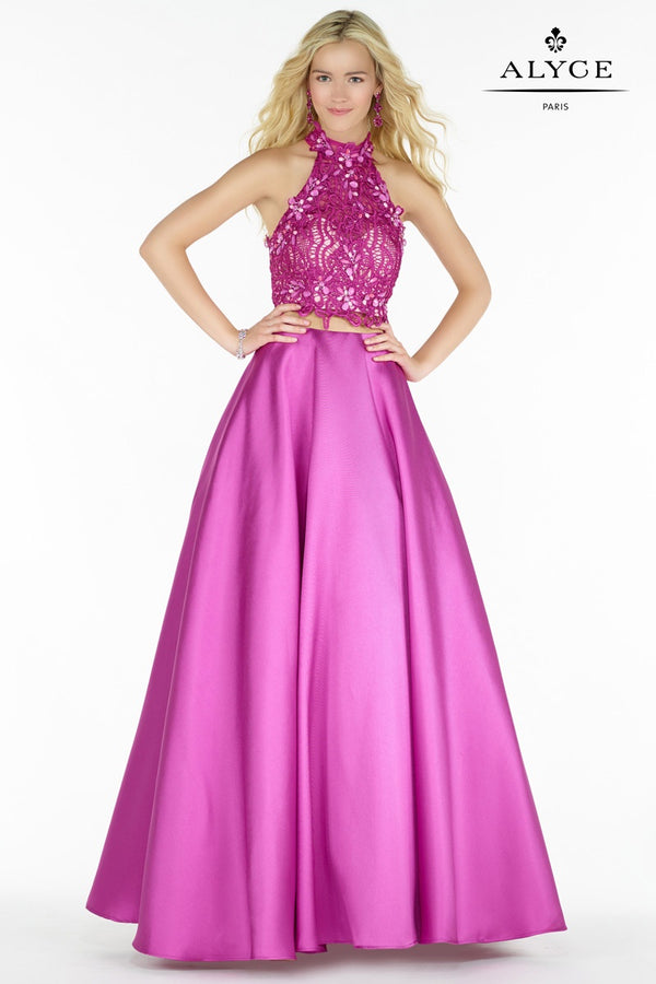 ALYCE Paris 6764 Magenta 2 Piece A-Line Dress Alyce Paris