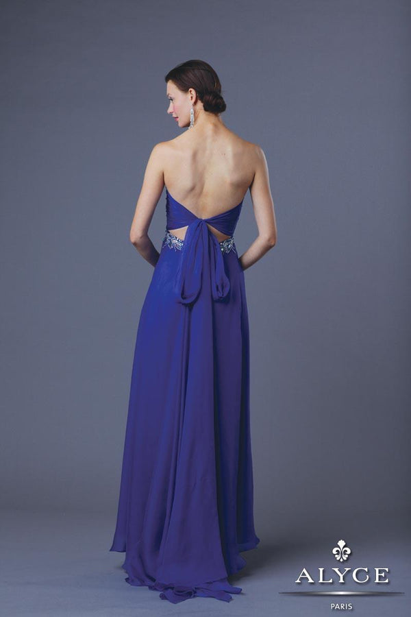 ALYCE Paris 6266 Champagne Sweetheart Chiffon Dress Alyce Paris