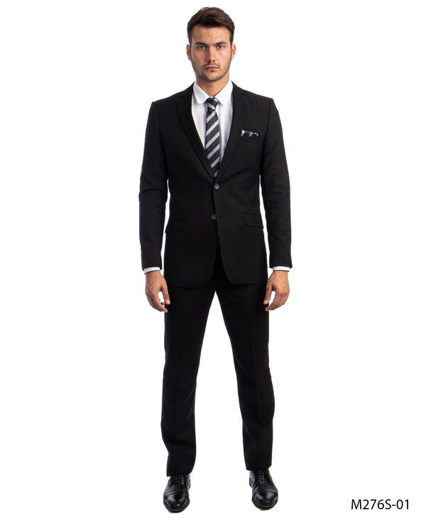 New Azzuro Black 2 Piece Slim Fit Suit Suits America