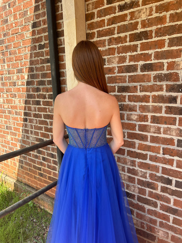 Blush Prom 12133 Jeweled Corset A-Line Dress