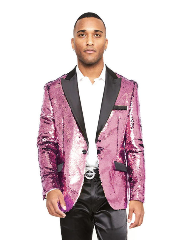 Rose Gold and Black Sequin Fashion Jacket Barabas