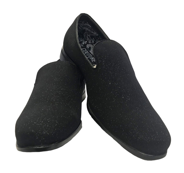 New Men's Black Sparkle Fashion Shoes