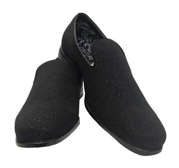 New Men's Black Sparkle Fashion Shoes Couture 1910Â