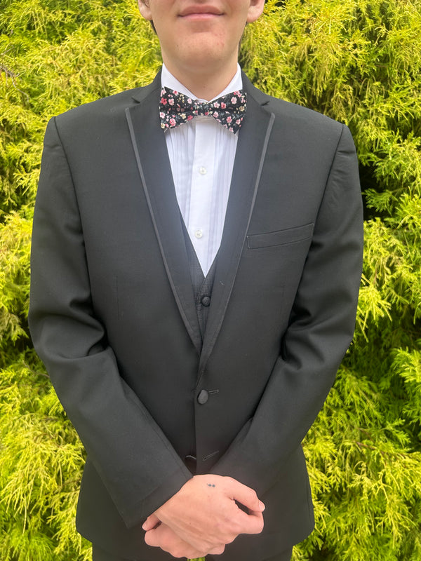 Black GiNovia Beckett Tuxedo Jacket and Pants GiNovia