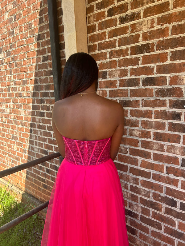 Blush Prom 12133 Jeweled Corset A-Line Dress