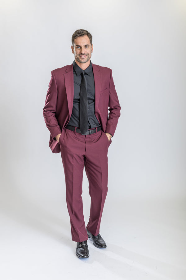 New Bolzano Burgundy Regular Fit Suit Bolzano