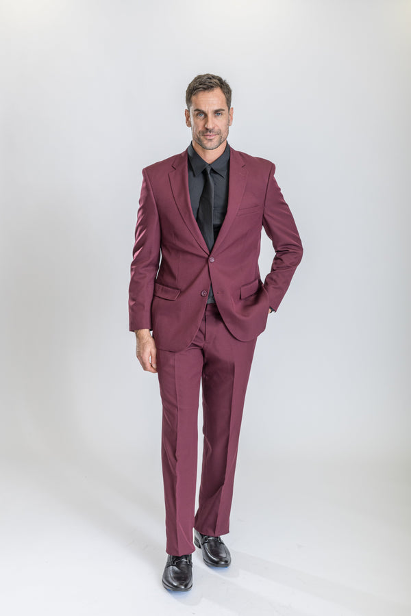 New Bolzano Burgundy Regular Fit Suit Bolzano