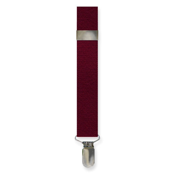 Burgundy Wine Clip-on Suspenders Tuxedo Park