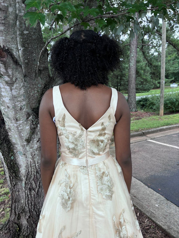 Cecilia Couture 1440 Champagne Gold A-Line Dress Cecilia Couture