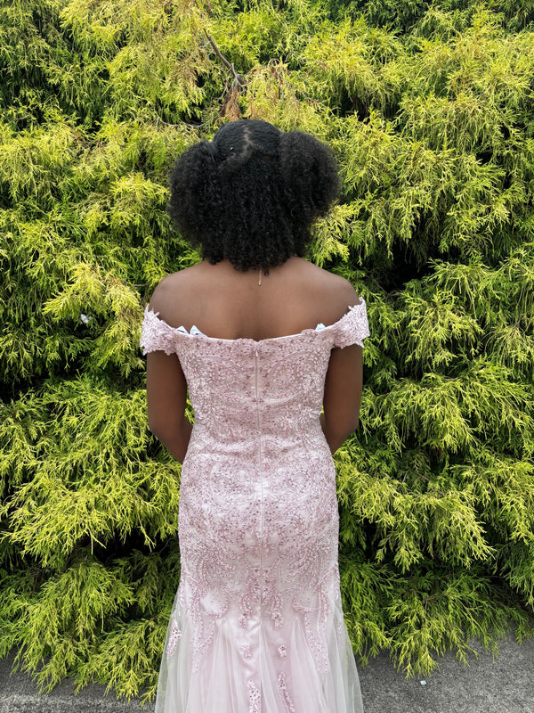 Cecilia Couture 1853 Mauve Off Shoulder Fit-n-Flare Dress Cecilia Couture