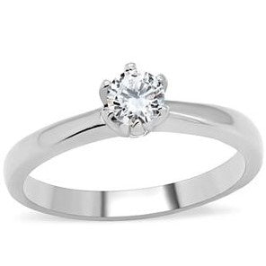 CZ Round Stainless Promise Ring Fashion Jewelry