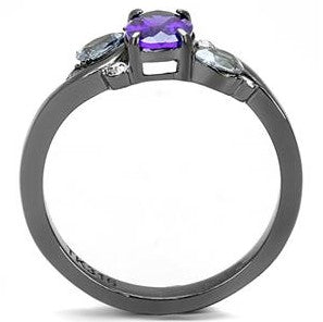 Light Black Tanzanite Cubic Zirconia Ring Fashion JewelryÂ