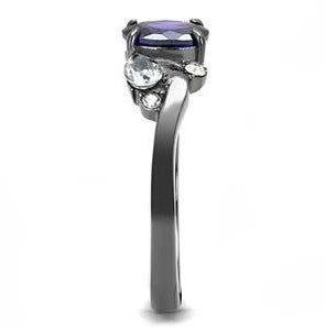 Light Black Tanzanite Cubic Zirconia Ring Fashion JewelryÂ