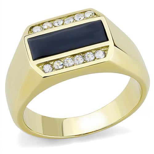 Jet Gold Plated Cubic Zirconia Ring Fashion Jewelry