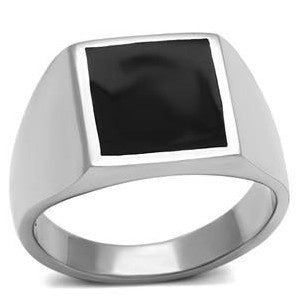 Black Epoxy High Polished Ring Fashion Jewelry