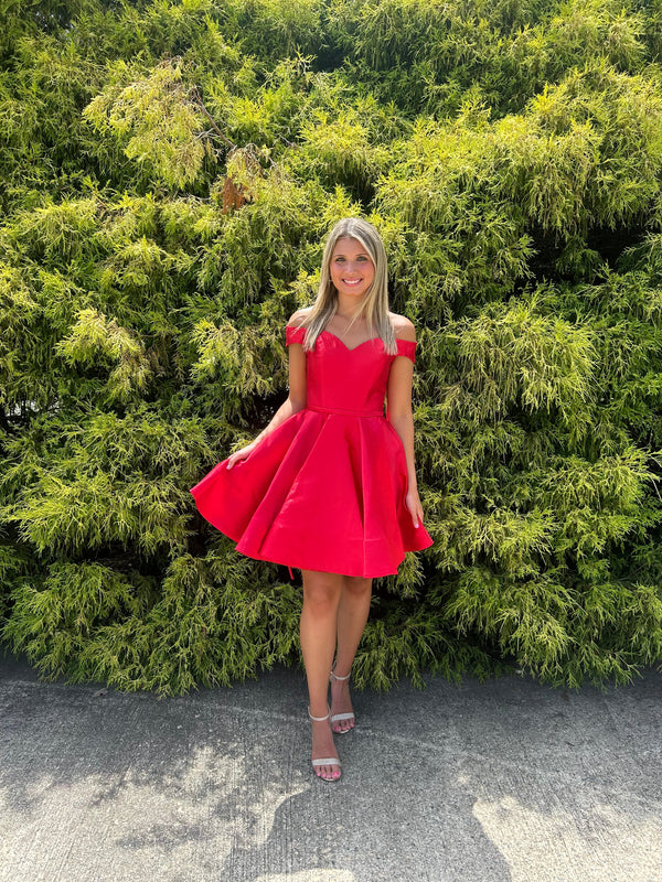 CLARISSE 30245 Off the Shoulder A-Line Cocktail Dress Clarisse DesignsÂ