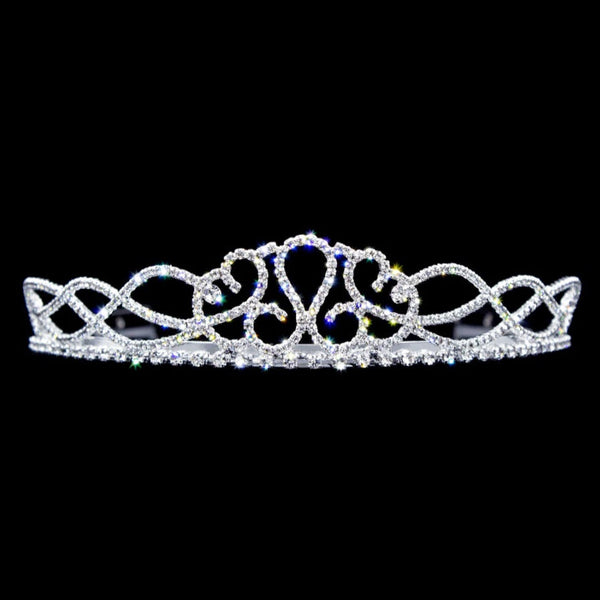 Celtic Weave Crystal Rhinestone 1" Silver Tiara Rhinestone Jewelry Corp