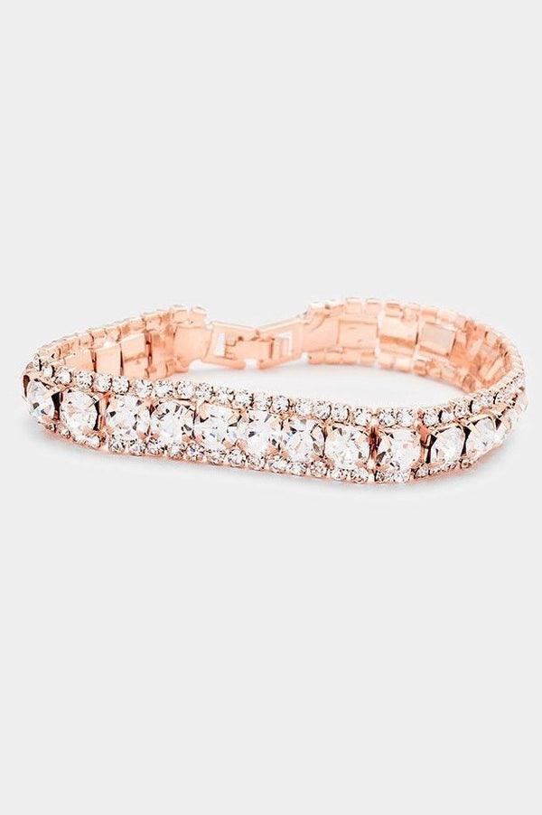 Marquise Crystal Rhinestone Trim Bracelet Wona Trading Co