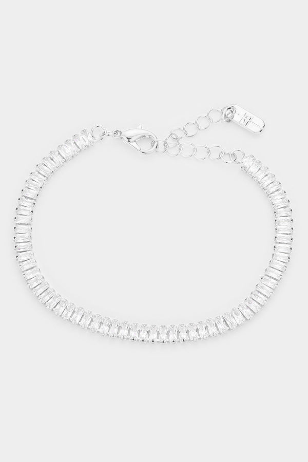 Rectangle Stone Evening Bracelet - Silver or Rose Gold