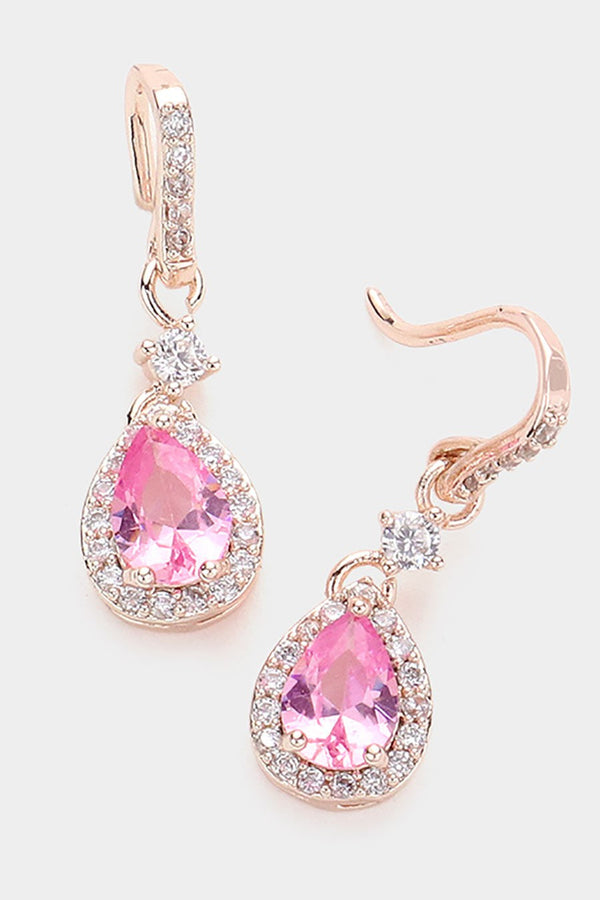 Cubic Zirconia Teardrop Petite Drop Earrings Not specified