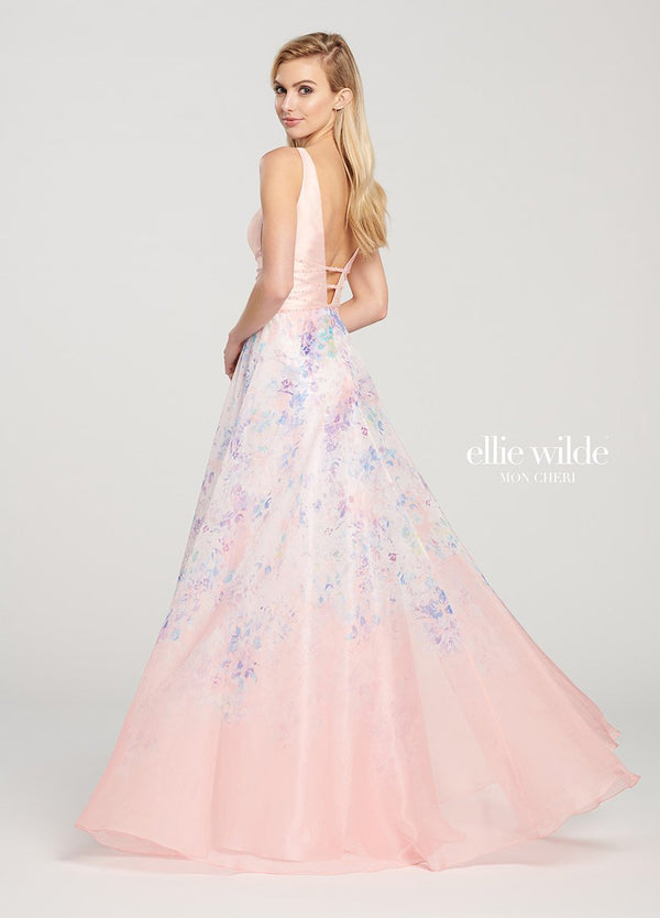 Ellie Wilde 119191 Floral Print Chiffon Dress Ellie Wilde