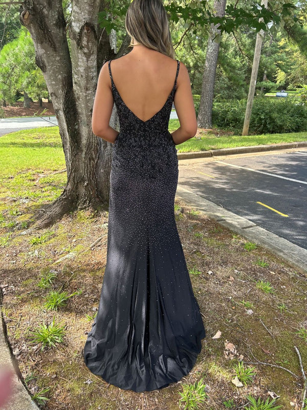 Ellie Wilde 122044 Black Embroidered Lace Dress Ellie Wilde