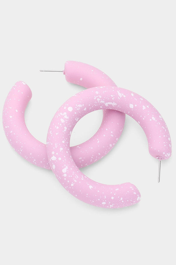 Joy Paint Splash Hoop Earrings Wona Trading CoÂ