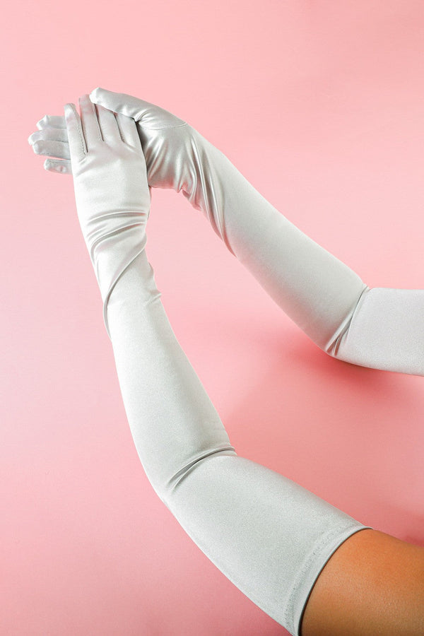 Opera Length Gloves - WHITE Not specified