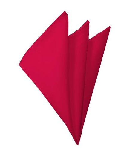 New Solid Satin Pocket Square - Fuchsia Manzini Neckwear